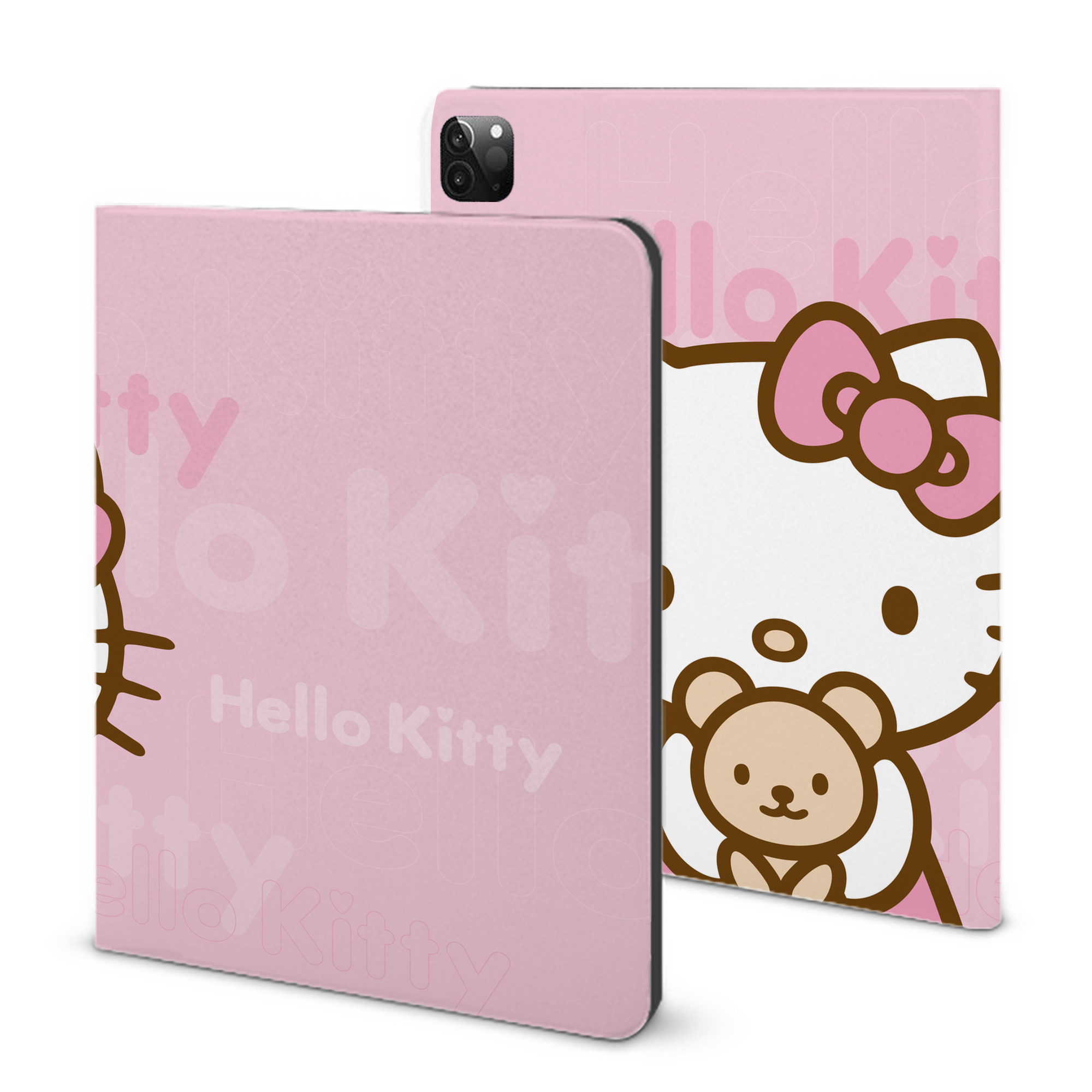 （画像用） Hello Kitty ハローキティ IPadケース ペンホルダー付き ブックスタイルデザイン